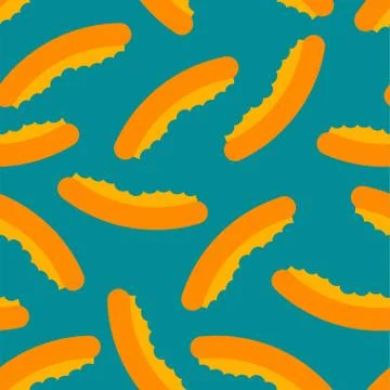 Pizza crust pattern seamless. leftover pizza  background. Fast food vector te イラスト素材