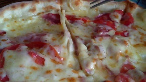 Pizza cut Stock Footage 78223000