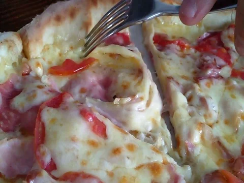 Pizza cut knife Stock Footage 77807496