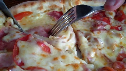 Pizza cut knife Stock Footage 78070808