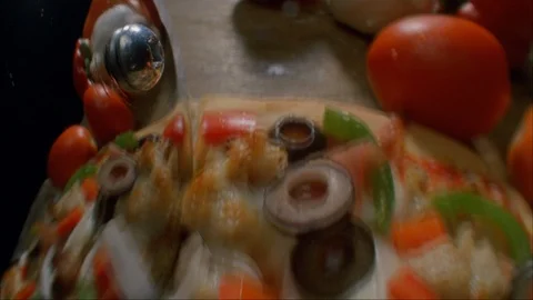 Pizza Cutting 8MM Stock Footage 110823111