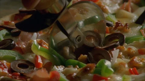 Pizza Cutting XX Stock Footage 110823121