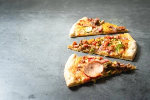 Pizza on dark background Foto stock