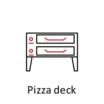 Pizza deck icon. Element of restaurant professional equipment. Thin line icon Stock Illustration