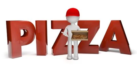 Pizza deliver Stock Illustration