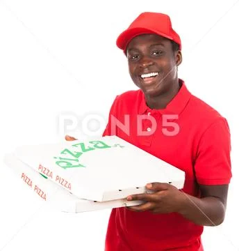 Pizza Delivery Boy Stock Photos
