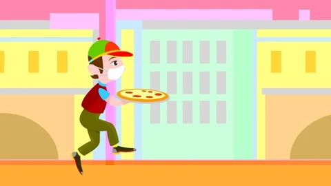 Pizza delivery Stock Footage 135230048