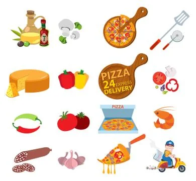 Pizza delivery Stock Illustration
