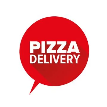 Pizza delivery label Stock Illustration