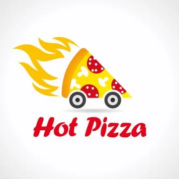 Pizza delivery logo Stock Illustration