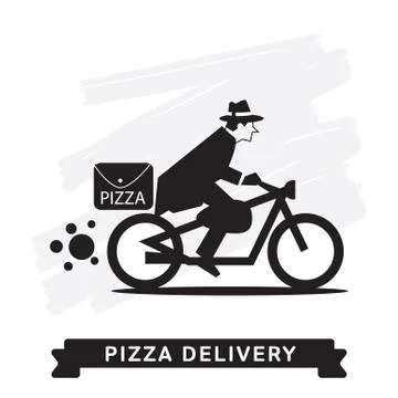 Pizza Delivery Service, Vector icon. Stock Illustration