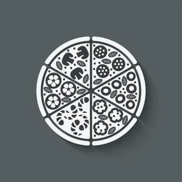 Pizza design element Stock Illustration
