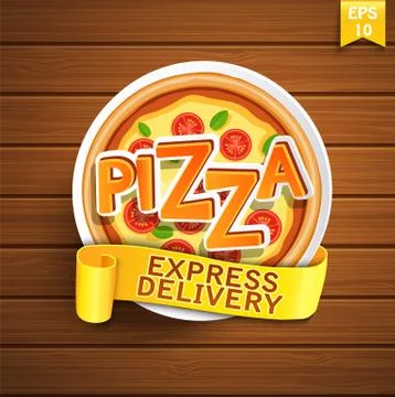 Pizza design template. Stock Illustration