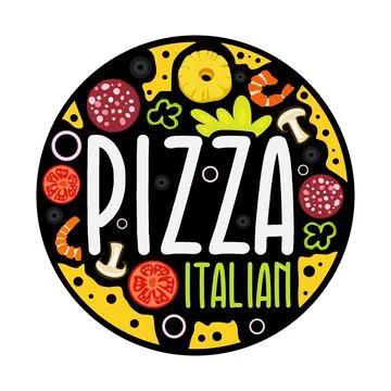 Pizza desing template Stock Illustration