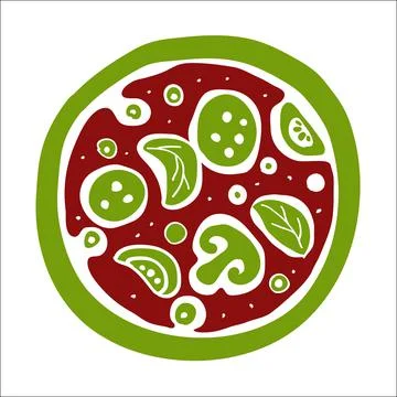 Pizza desing template Stock Illustration