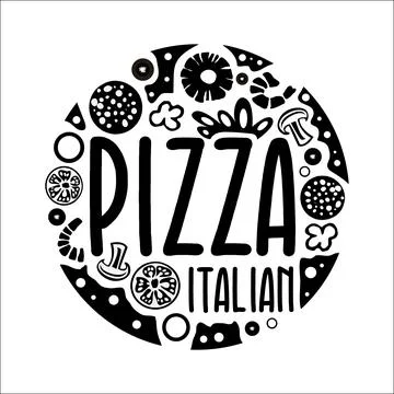 Pizza desing template Stock Illustration