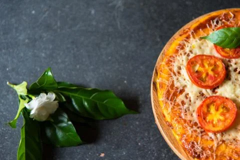 Pizza with a different view Stock Photos