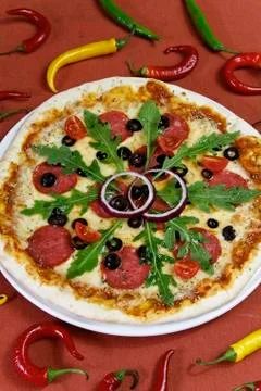 Pizza dish Stock Photos