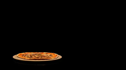 Pizza Dish turns on itself - loop animation Stock Footage 253599127