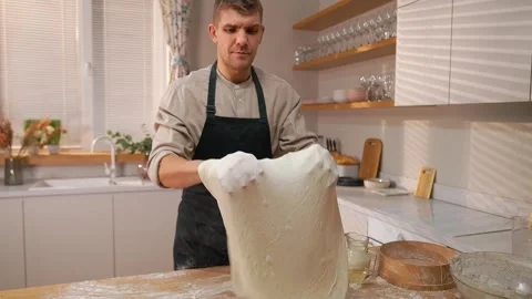 Pizza Dough Cook Stock Footage 273501049