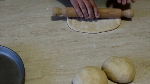 Pizza dough kneading Vidéo 76997935