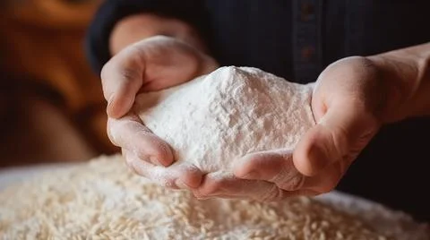Pizza dough making Stock Photos