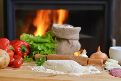 Pizza dough Stock Photos