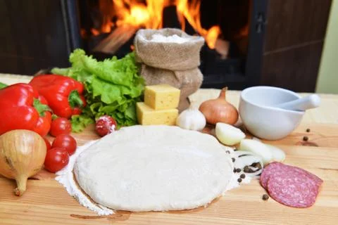 Pizza dough Stock Photos