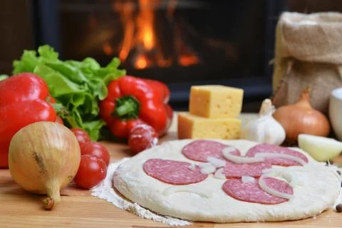 Pizza dough Stock Photos
