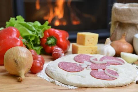Pizza dough Stock Photos