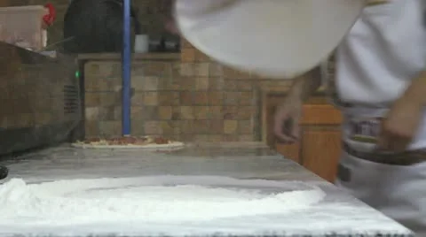 Pizza dough preparation Stock Footage 12274291