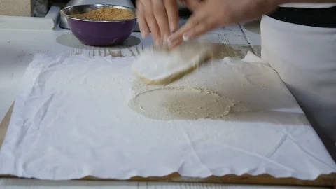 Pizza dough preparation 스톡 동영상 105398640