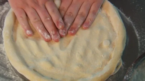 Pizza Dough Zoom Stock Footage 112661468