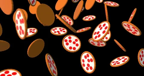 Pizza falling slow motion Stock Footage 109560769