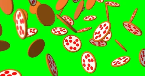 Pizza falling slow motion Stock Footage 109561646