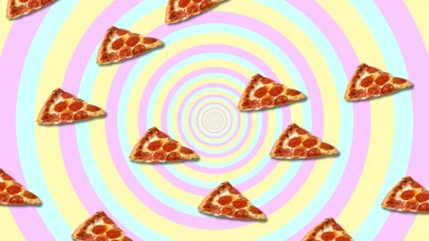 Pizza falls from the sky, abstraction, background, screensaver Stock Footage 130211645