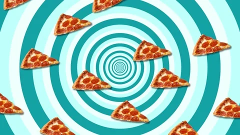 Pizza falls from the sky, abstraction, background, screensaver Stock Footage 130330611