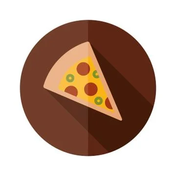 Pizza flat icon Stock Illustration