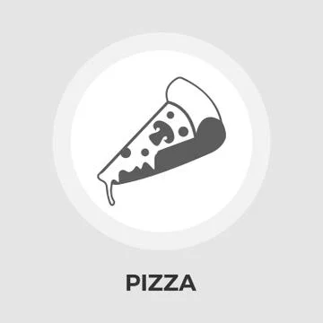 Pizza flat icon Stock Illustration