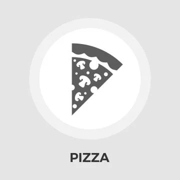 Pizza flat icon Stock Illustration