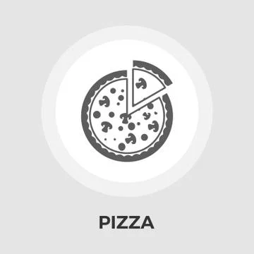 Pizza flat icon Stock Illustration