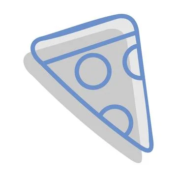 Pizza flat icon on white background for web design, mobile app. Stock Illustration