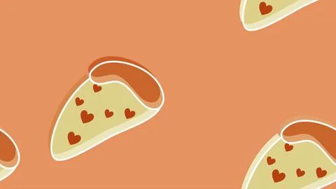 Pizza flat illustration background Stock Illustration