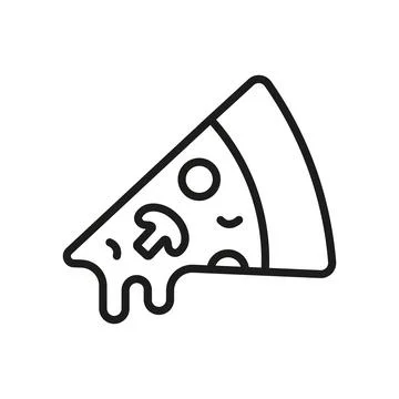 Pizza food icon vector basic design simple and modern Stock Illustration