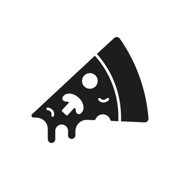 Pizza food icon vector basic design simple and modern Stock Illustration