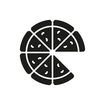 Pizza food icon vector basic design simple and modern 스톡 일러스트