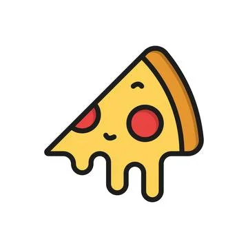 Pizza food icon vector basic design simple and modern Stock Illustration