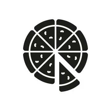Pizza food icon vector basic design simple and modern Stock Illustration