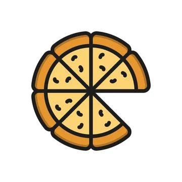 Pizza food icon vector basic design simple and modern イラスト素材