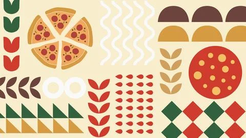 Pizza graphic icon background Stock Illustration